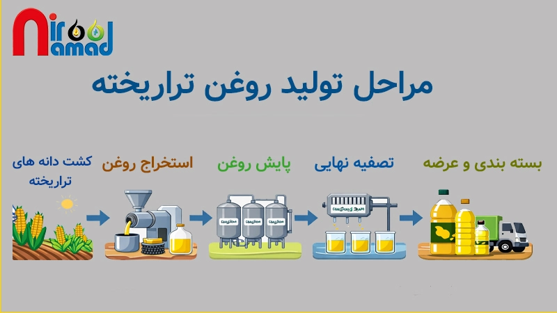 مراحل تولید روغن‌ تراریخته