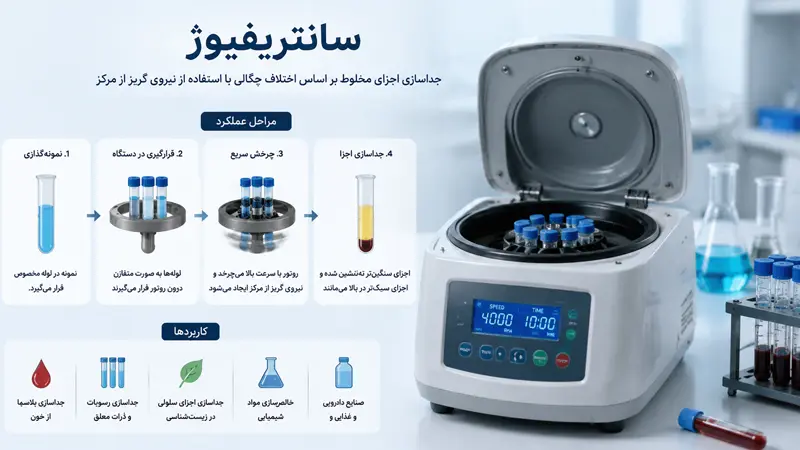 سانتریفیوژ در روش خالص سازی مواد شیمیایی