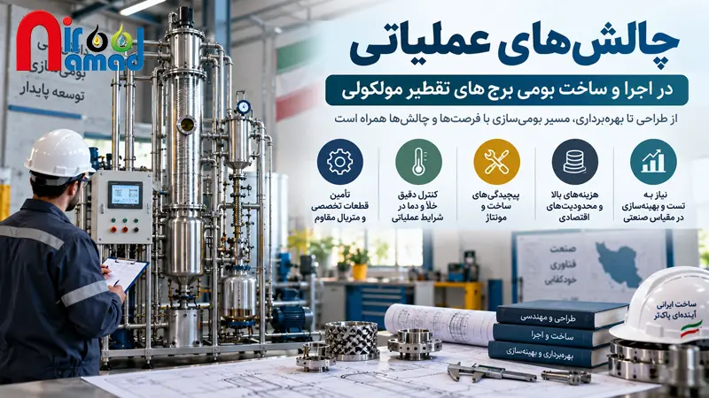 چالش در اجرا تقطیر مولکولی