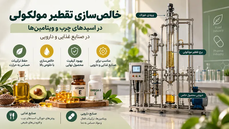 خالص سازی تقطیر مولکولی در اسیدهای چرب